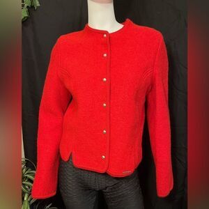 Vintage Classic Geiger Red Wool Jacket (44) L/Xl
